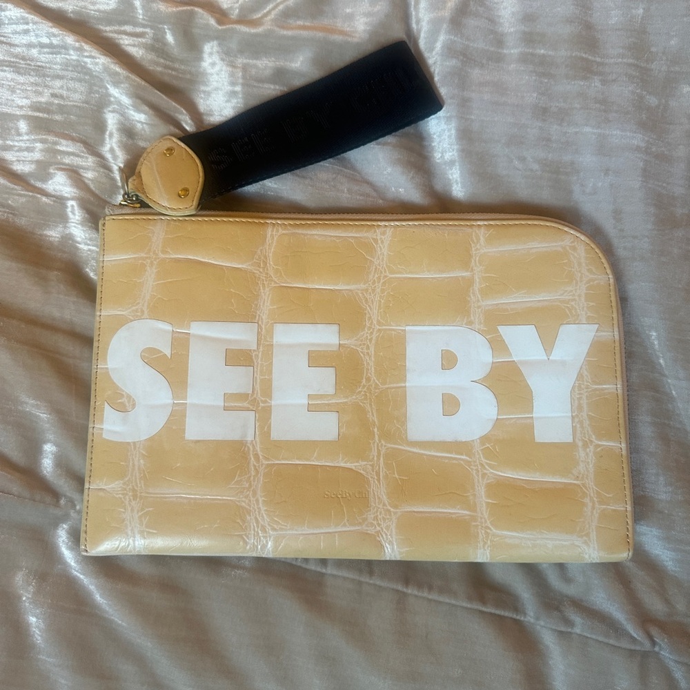 See By Chloe Croc Clutch